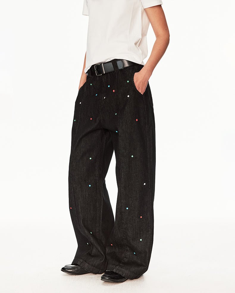 MADWIT POLKA DOT HIGH STREET JEANS WH0A130 - MadWitch Store