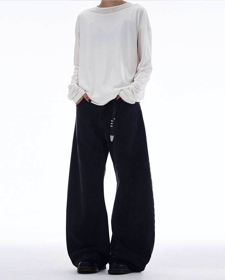 MADWITCH SCIMITAR-STYLE CASUAL JEANS #G6661