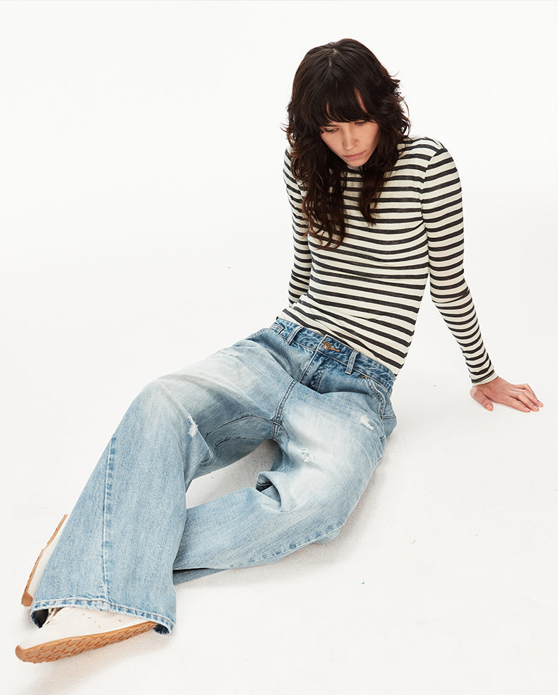 MADWIT RIPPED WASH JEANS #WH0A129