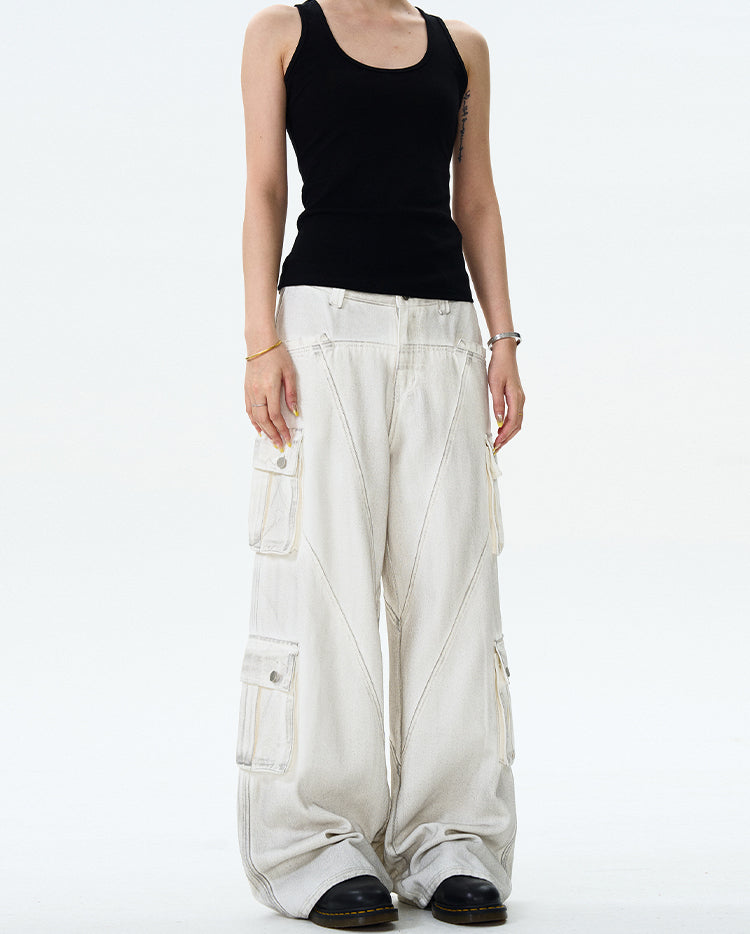 MADWITCH DECONSTRUCTED VINTAGE WORKWEAR JEANS #WHOA098