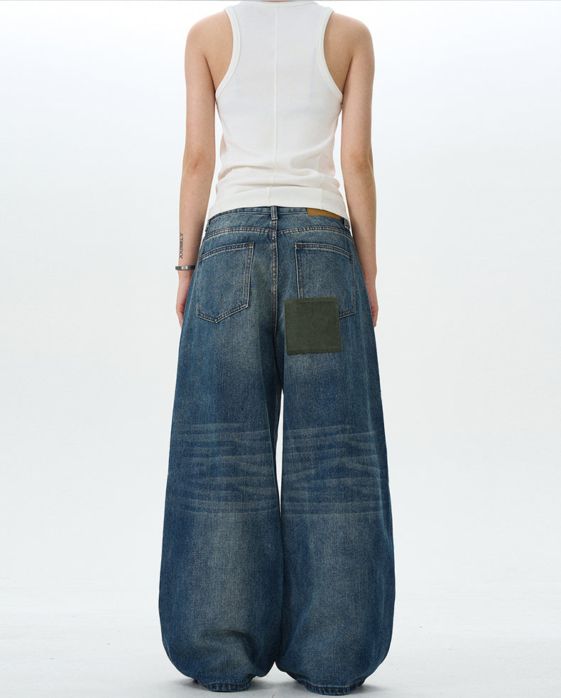 MADWITCH PATCHWORK WASHED DENIM JEANS #DR6201