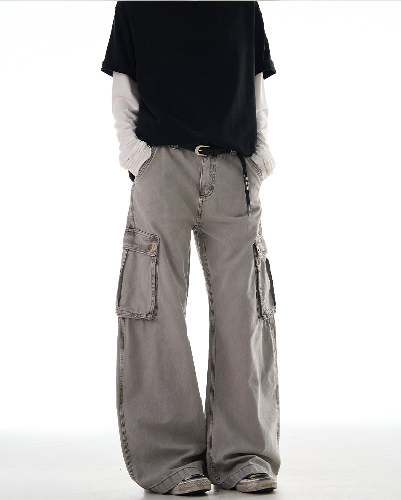 MADWITCH HEAVY WASHED CARGO PANTS #Z006