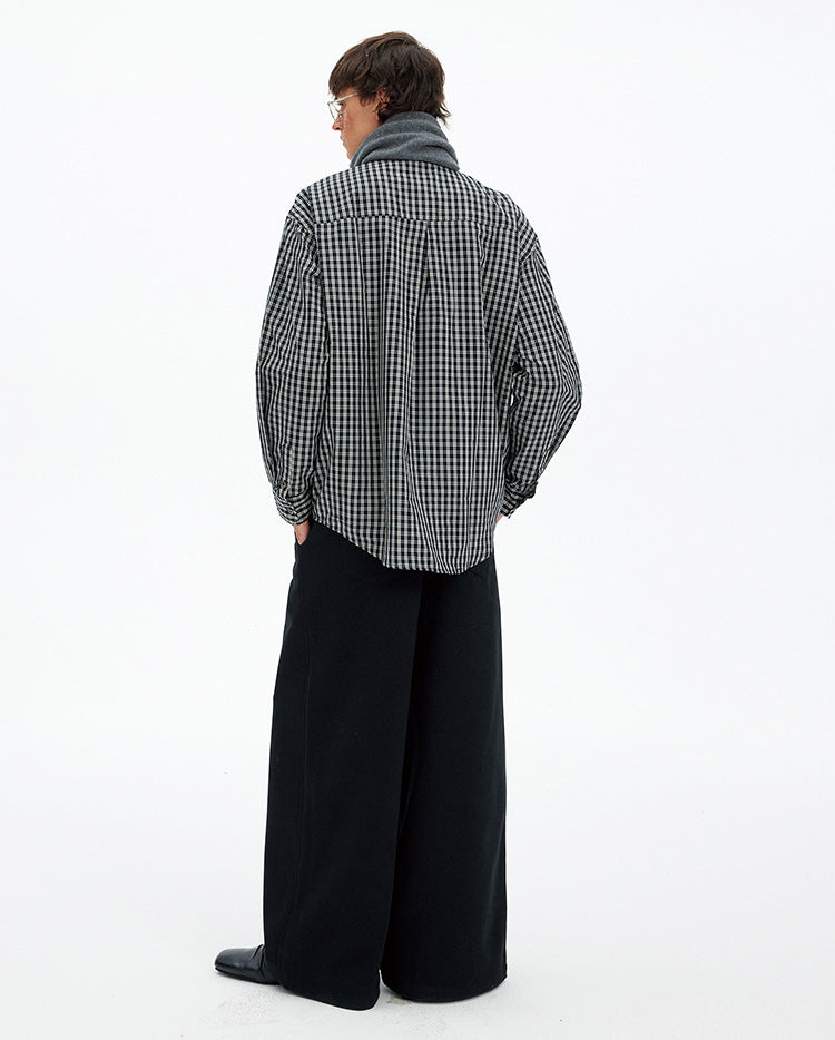 MADWITCH RETRO COLORBLOCK PLAID SHIRT #CW1155