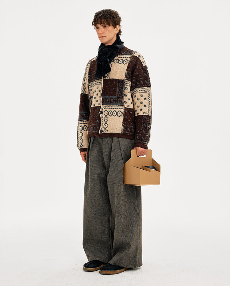 MADWITCH COLORBLOCK BASEBALL KNIT SWEATER #65163