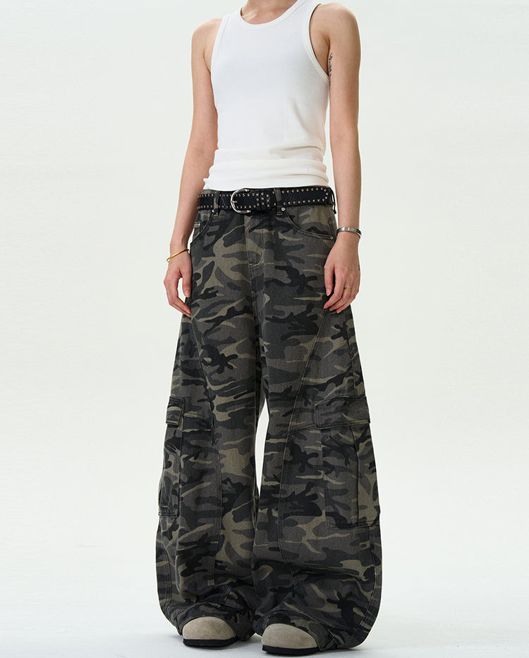 MADWITCH MULTI-POCKET CAMO WORK PANTS #G6611