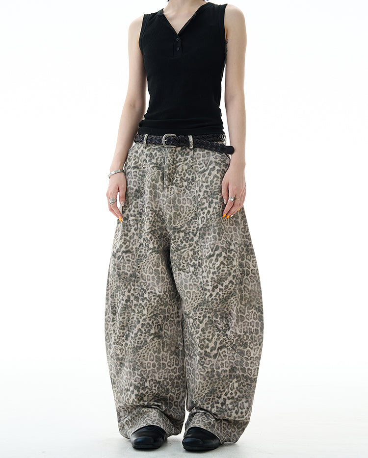 MADWITCH LEOPARD PANELED TROUSERS #A616