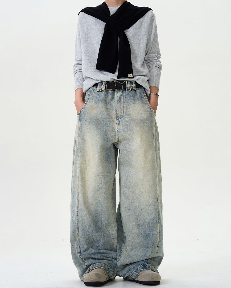 MADWITCH WASHED WIDE-LEG PANTS #58218