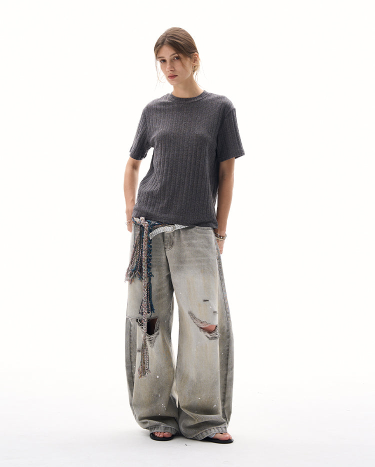 MADWITCH CLASSIC CREW KNIT TSHIRT #R2409