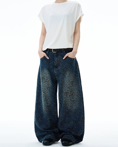 MADWITCH WASHED LEOPARD FLARE PANTS #BNK157