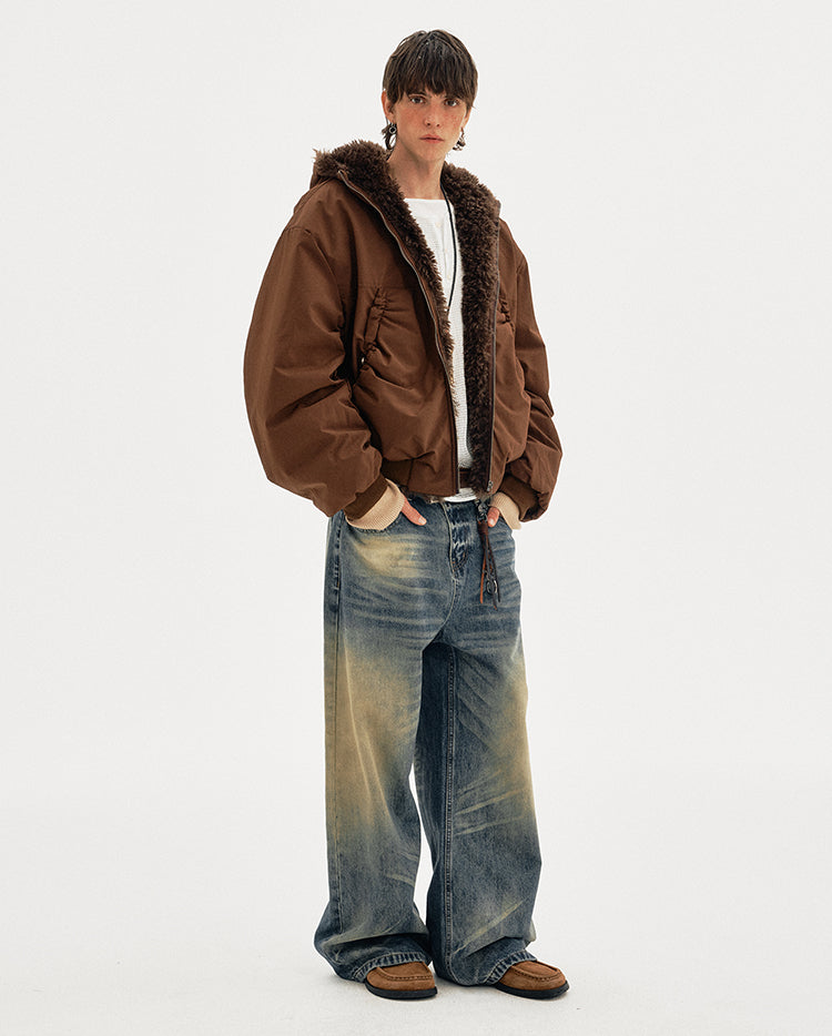 MADWITCH FLEECE HOODED COAT #M377
