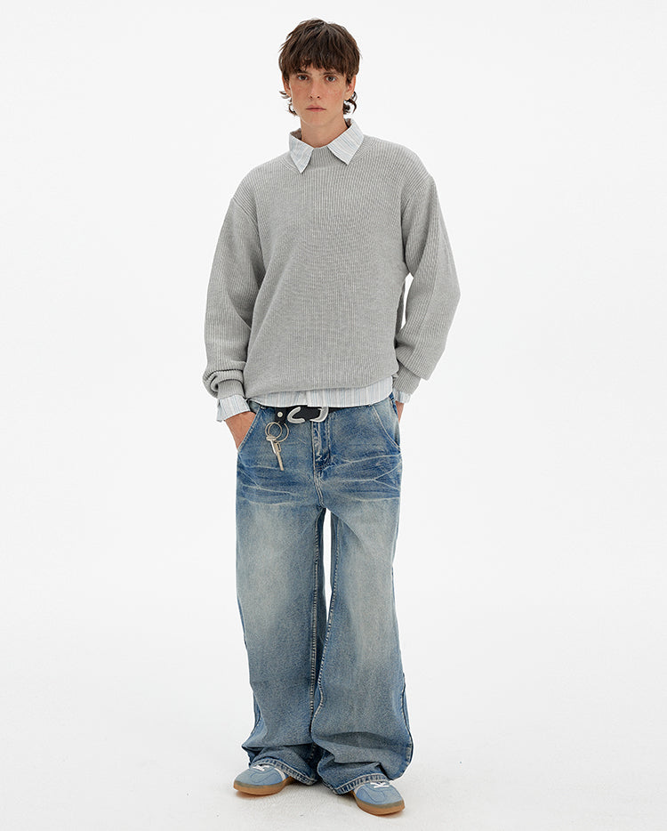 MADWITCH MINIMAL PULLOVER KNIT SWEATER #80390