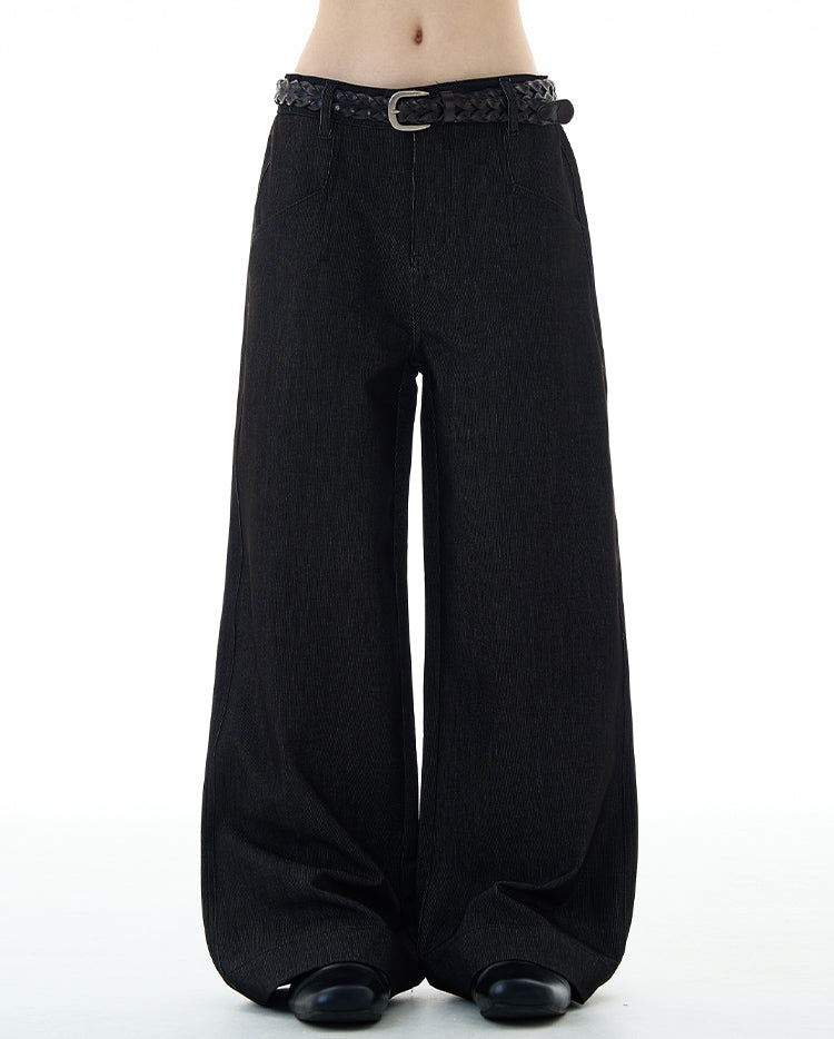 MADWITCH DRAPEY STRAIGHT DENIM PANTS #9910