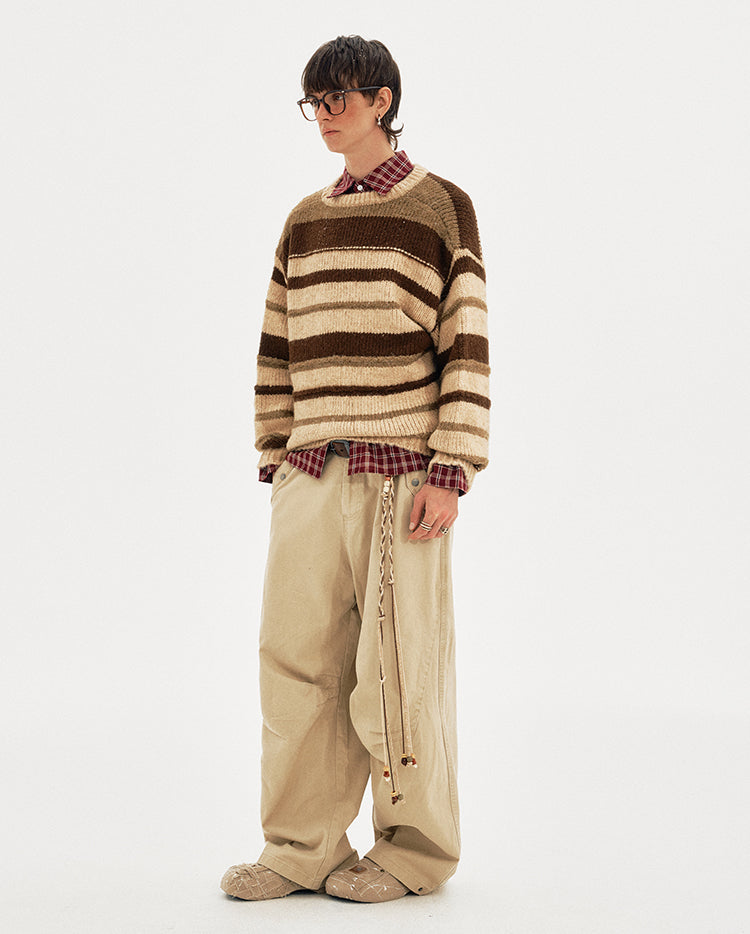 MADWITCH CONTRAST STRIPE SWEATER #91335