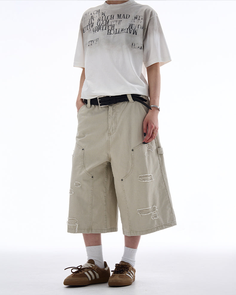 MADWITCH LUMBERJACK WORKWEAR CROPPED PANTS #CK3386D