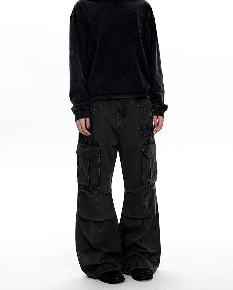 MADWITCH MULTI-POCKET PLEATED WORK PANTS #Z044