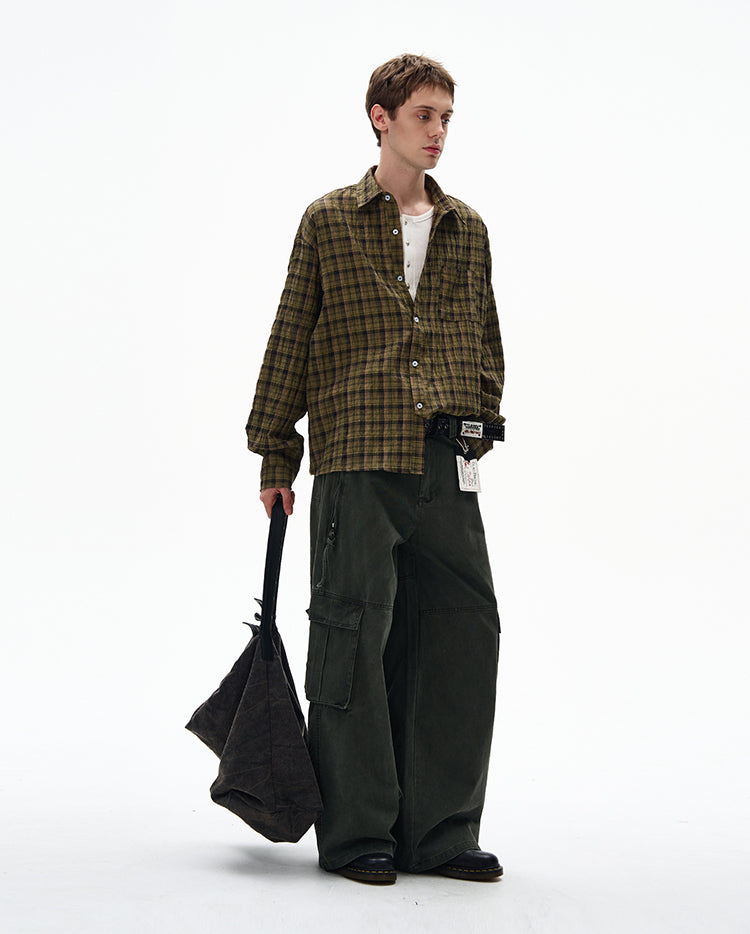 MADWITCH UNISEX AUTUMN PLAID SHIRT #CR6252