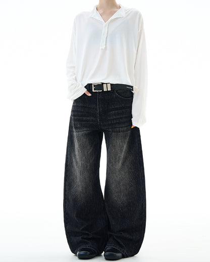 MADWITCH UNISEX HIGH STREET WIDE LEG JEANS #G6669-2