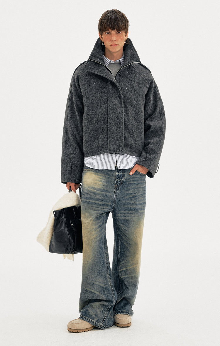 MADWITCH WOOL BOX PARKA #MY162