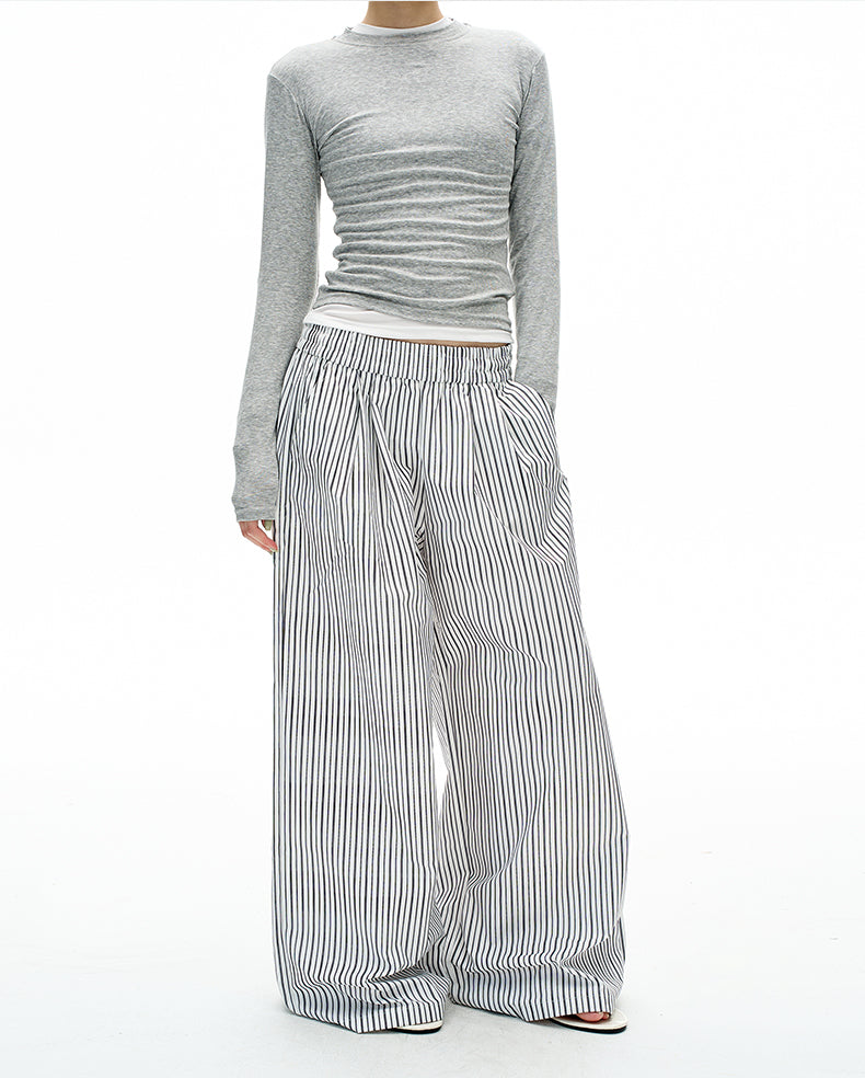 MADWITCH LAZY STRIPE TROUSERS #C935