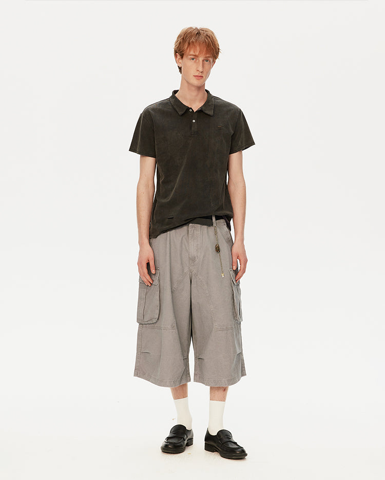 MADWITCH DISTRESSED WASHED TEE #AW26046