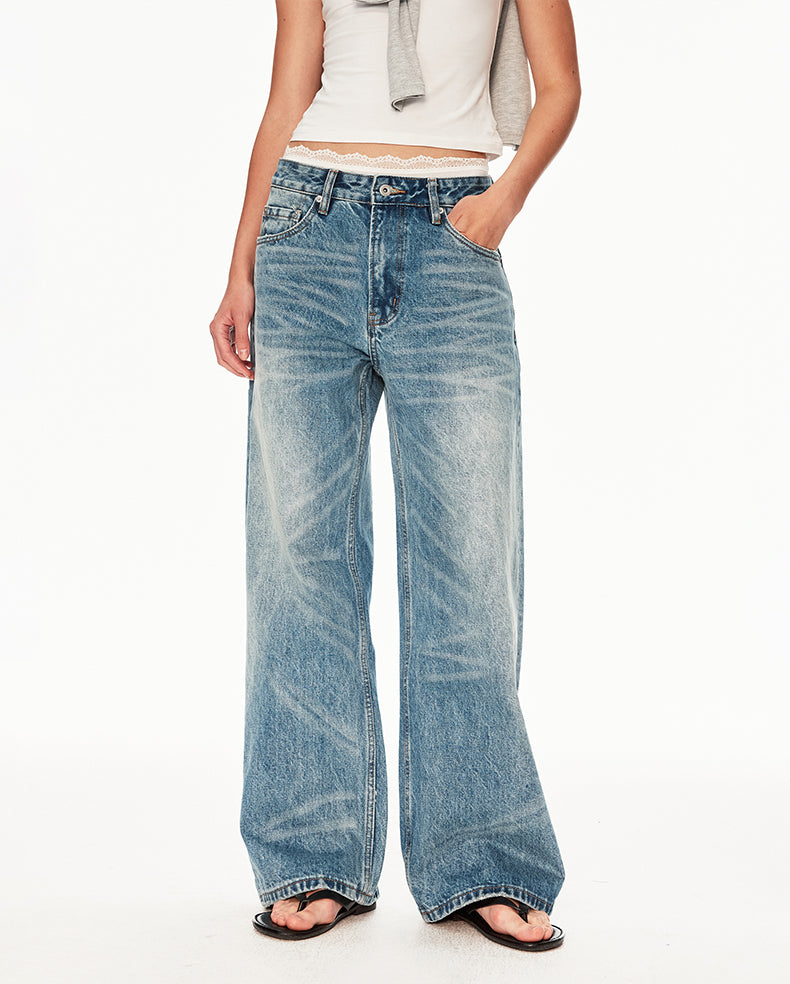 MADWIT VINTAGE STRAIGHT JEANS #GPC5590