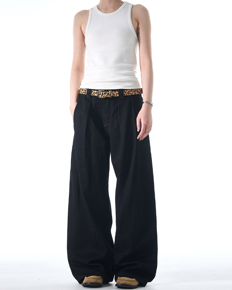 MADWITCH DOUBLE-PLEAT CASUAL JEANS #G6652