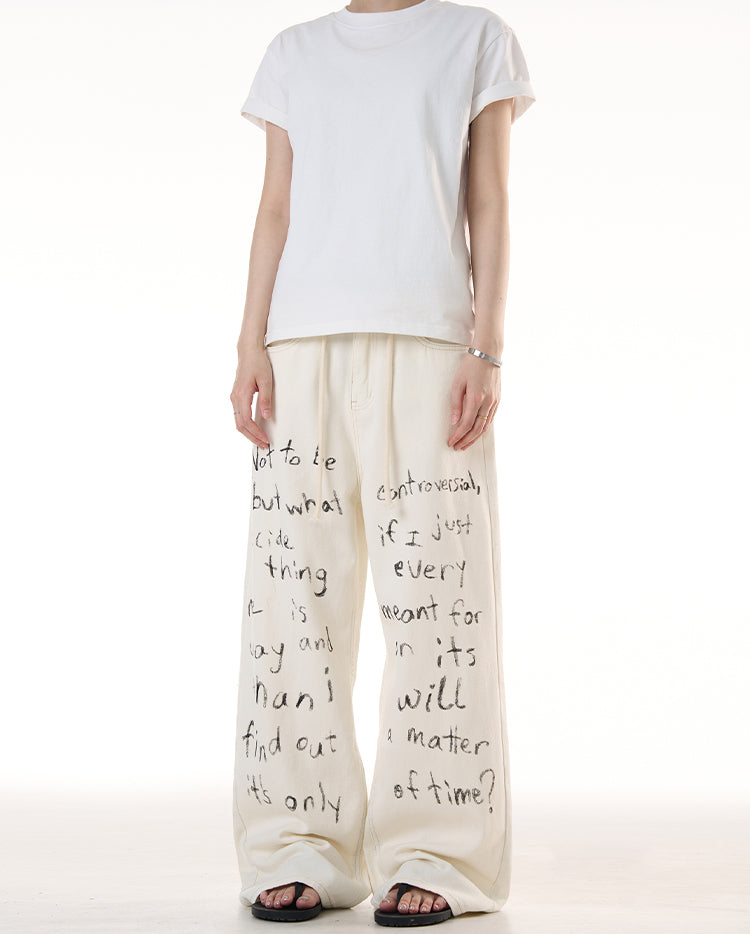 MADWITCH LETTER GRAFFITI JEANS #WHOA101