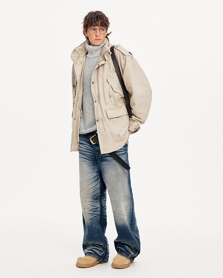 MADWITCH HOODED LONG WORKWEAR COAT #CW1308