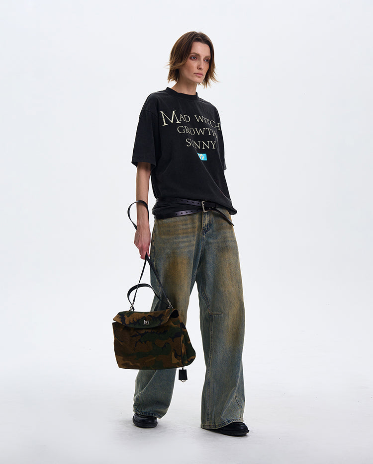MADWITCH INS STYLE CASUAL SHORT-SLEEVE T-SHIRT #MD4139