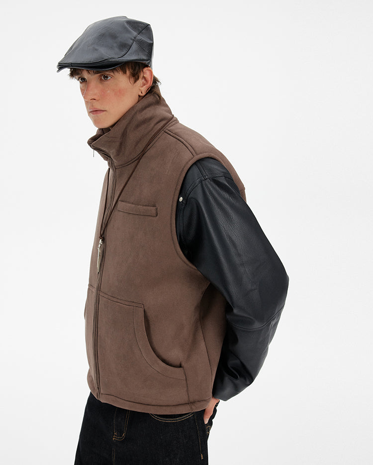 MADWITCH RETRO SUEDE FLEECE VEST #N1720