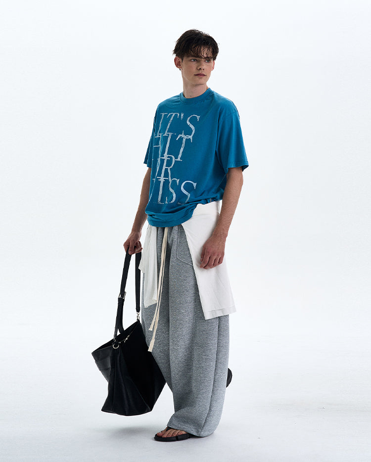 MADWITCH ROUND NECK LETTER PRINT T-SHIRT #27297