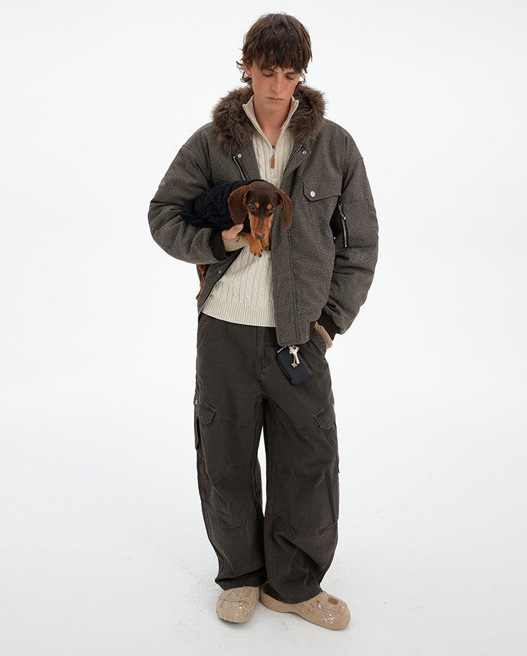 MADWITCH RETRO HOUNDSTOOTH PARKA JACKET #MY2526