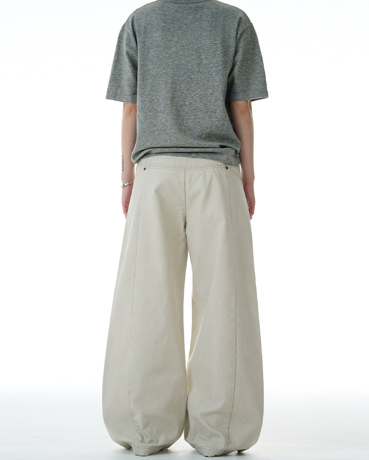 MADWITCH WIDE-LEG CASUAL PANTS #A607