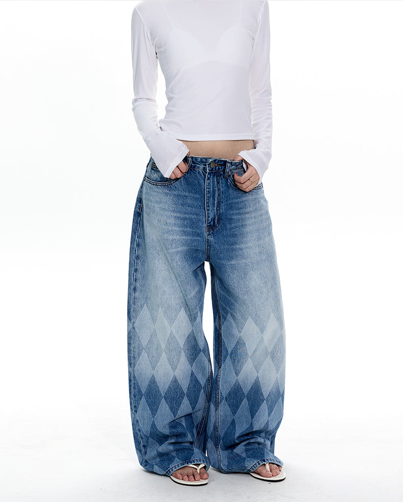 MADWITCH FADED DIAMOND WASH JEANS #AK-027