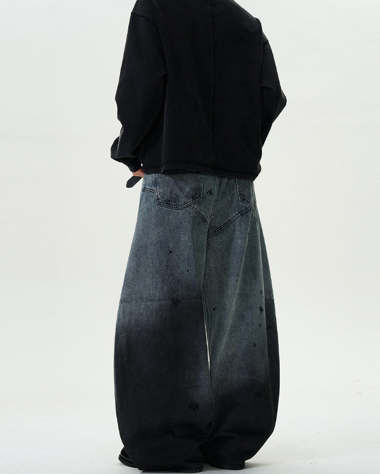 MADWITCH LOOSE FIT WIDE LEG DENIM PANTS #CK5375