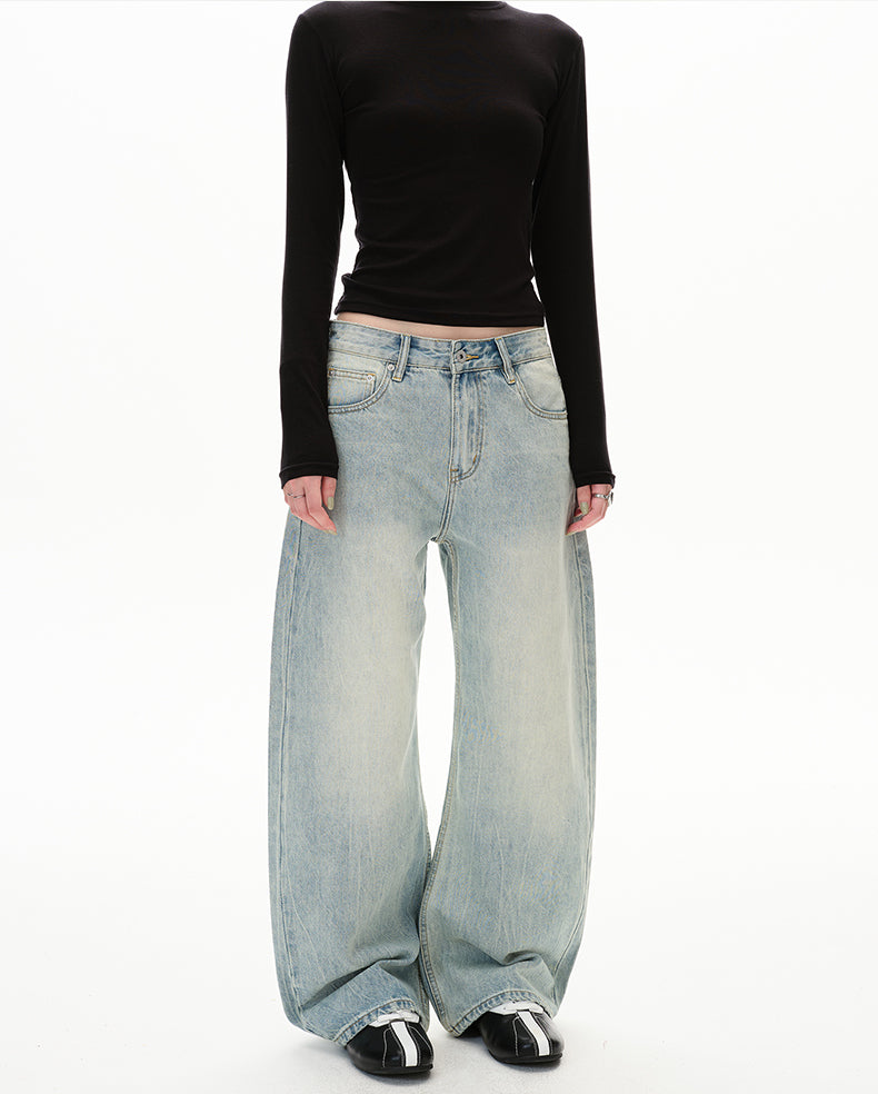 MADWITCH WASHED SLUNG JEANS #GPC9698