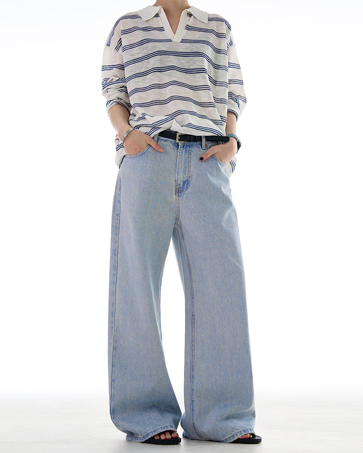 MADWITCH CLASSIC WASHED FLARE DENIM PANTS #CK3506