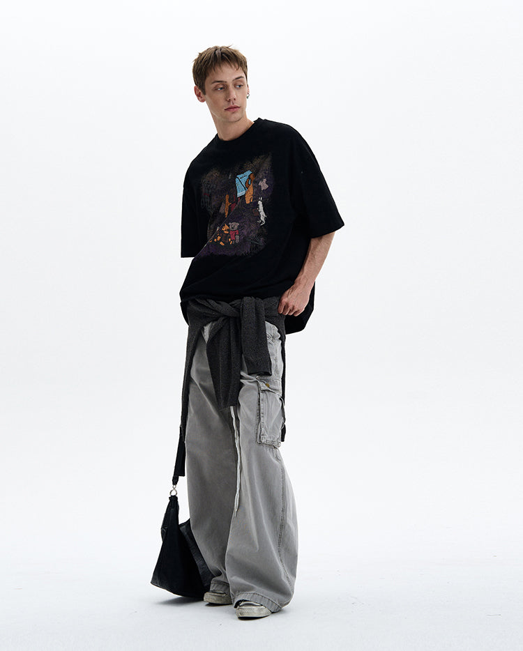 MADWITCH VINTAGE PRINT TEE #321