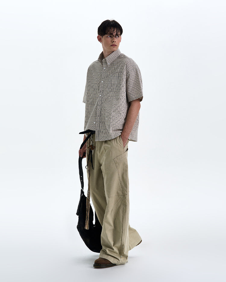 MADWITCH MINIMAL CASUAL SHORT SHIRT #CR224