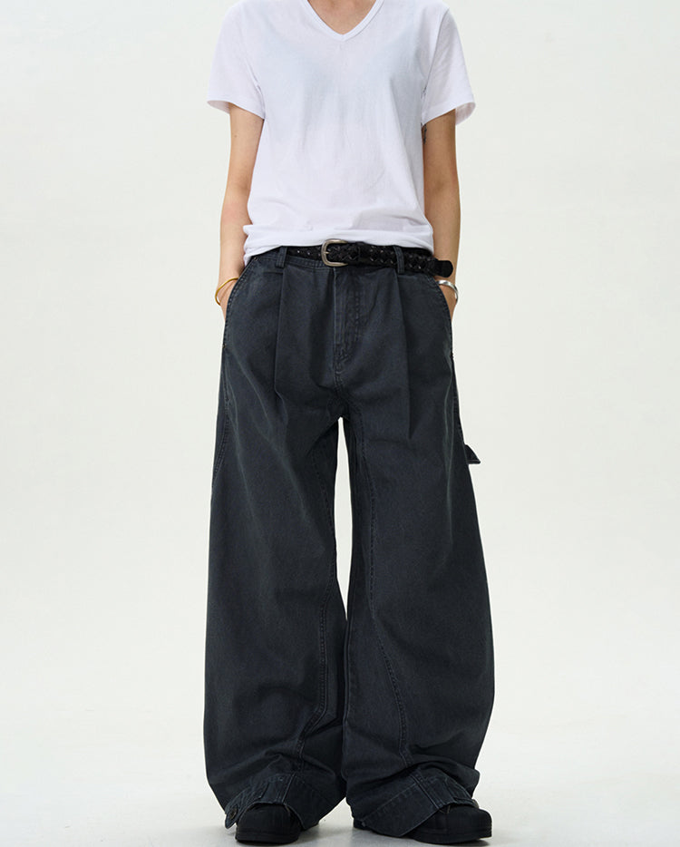 MADWITCH VINTAGE BUTTON WORK PANTS #F9017