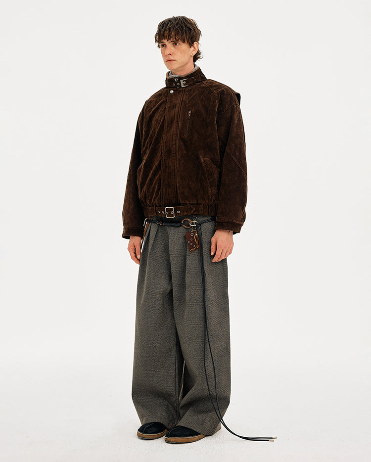 MADWITCH SUEDE QUILTED RECONSTRUCTION JACKET #AW25511