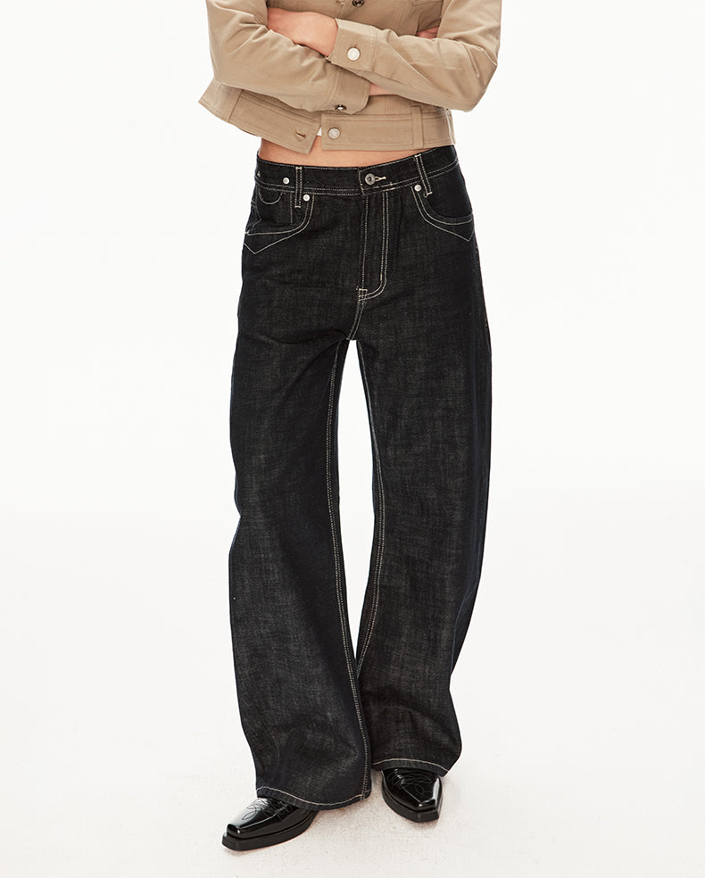 MADWIT VINTAGE RAW WIDE JEANS #GPC9782