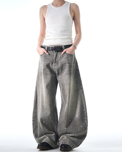 MADWITCH WIDE-LEG BEND-KNIFE JEANS #FX066