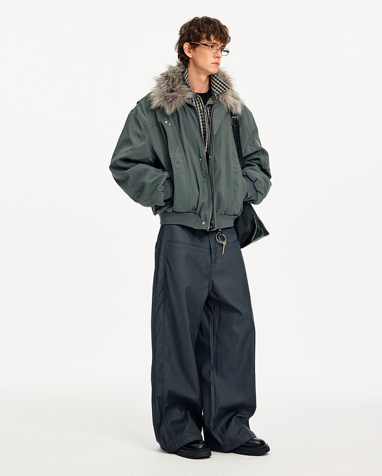 MADWITCH PATCHWORK FUR WORKWEAR JACKET #990260