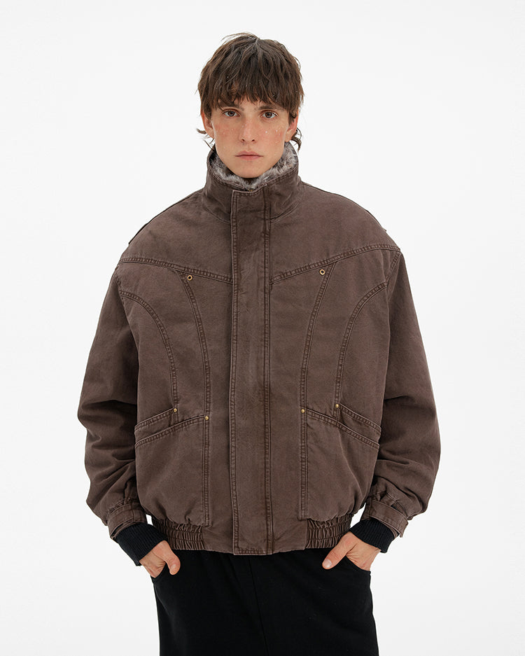 MADWITCH DETACHABLE FUR COLLAR WORK PARKA #990998