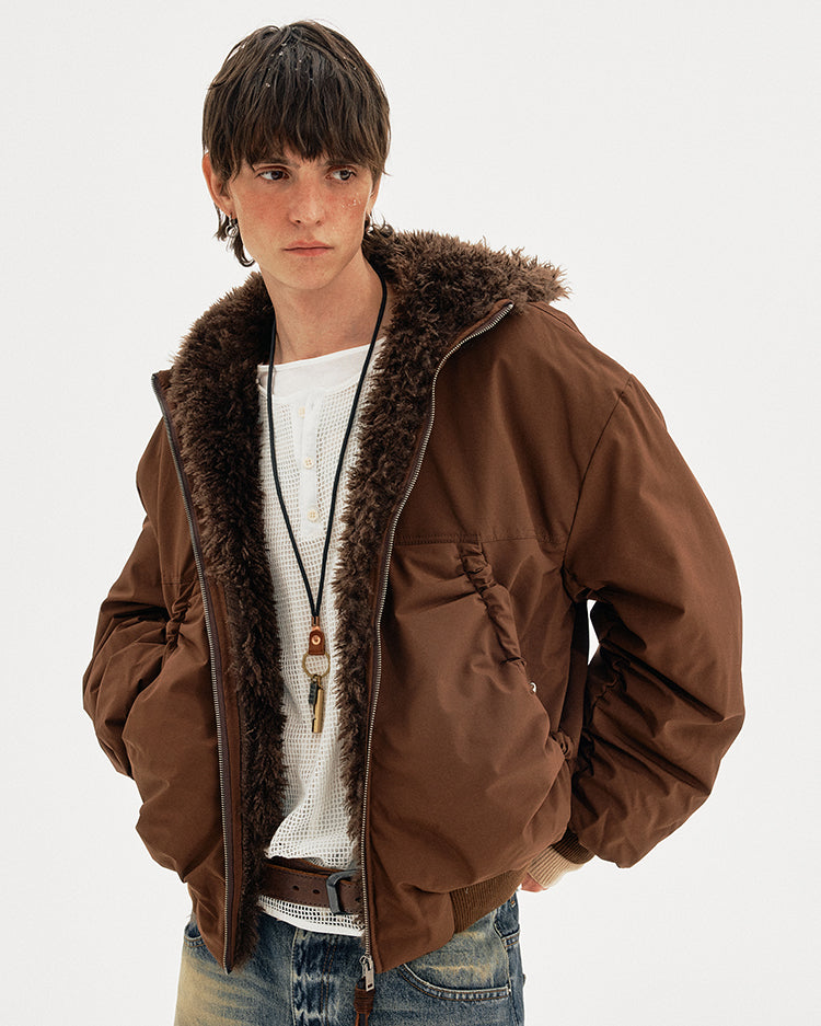 MADWITCH FLEECE HOODED COAT #M377