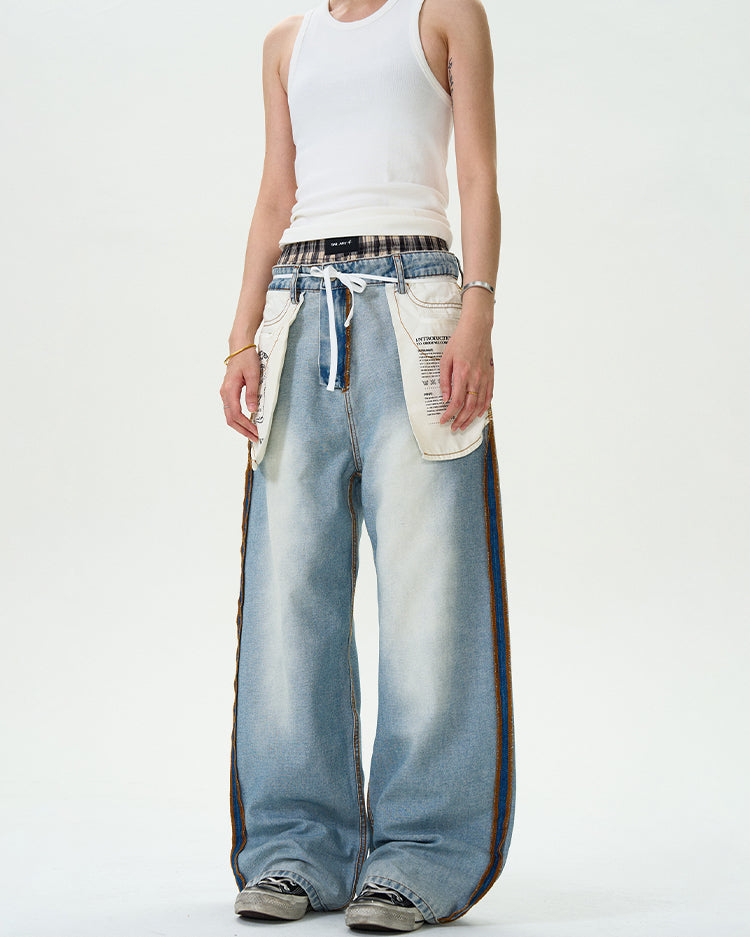 MADWITCH ORIGINAL WASHED DENIM PANTS #G6615
