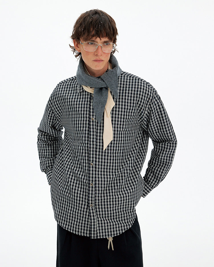 MADWITCH RETRO COLORBLOCK PLAID SHIRT #CW1155