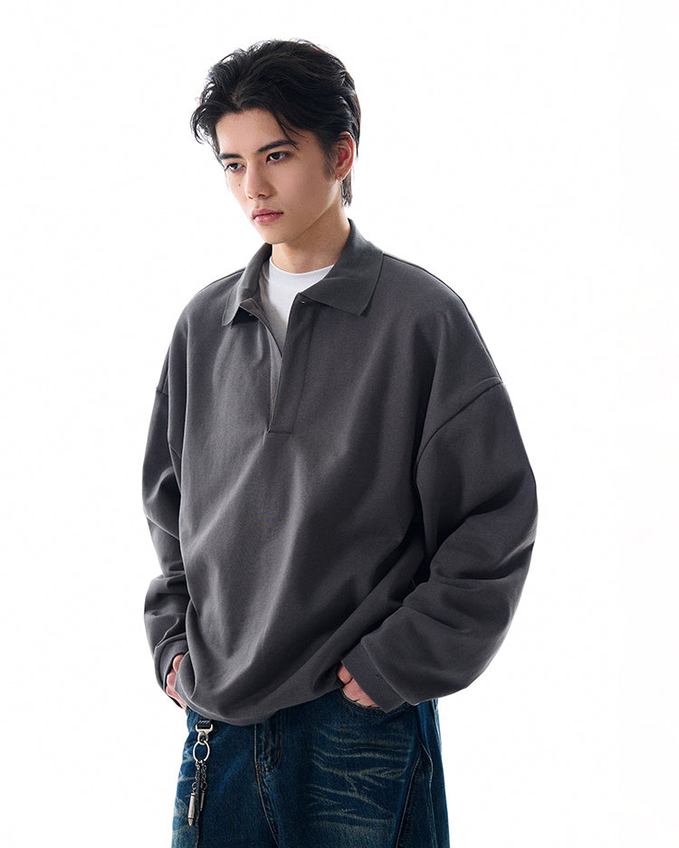 MADWITCH TURN-DOWN COLLAR VERSATILE TOP #0198