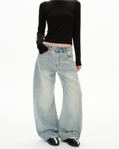 MADWITCH WASHED SLUNG JEANS #GPC9698